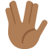 🖖🏾 vulcan salute: medium-dark skin tone display on Twitter